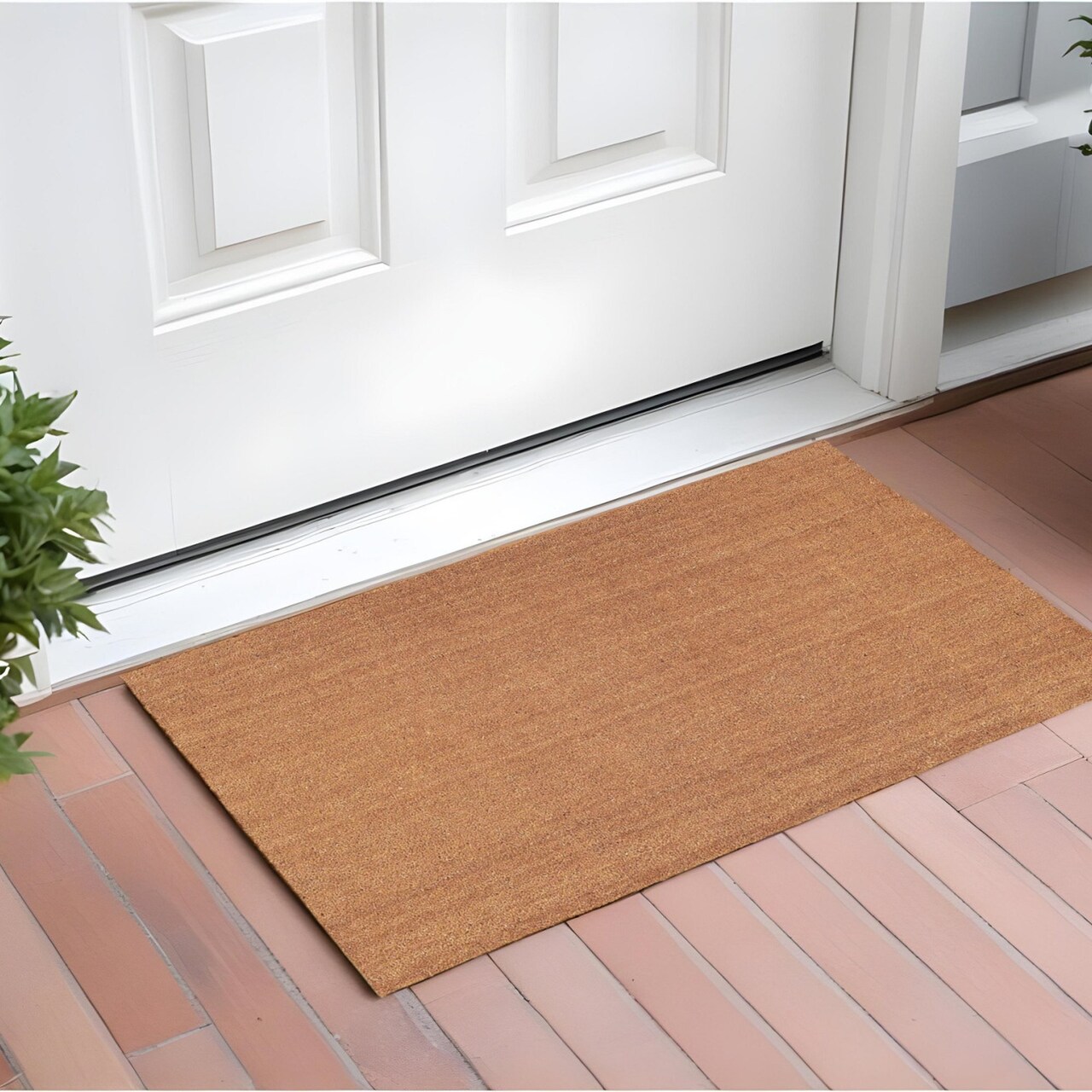 Edge Collections - 30" X 48" - Brown - Durable Coir Outdoor Welcome Mat - 1 Piece